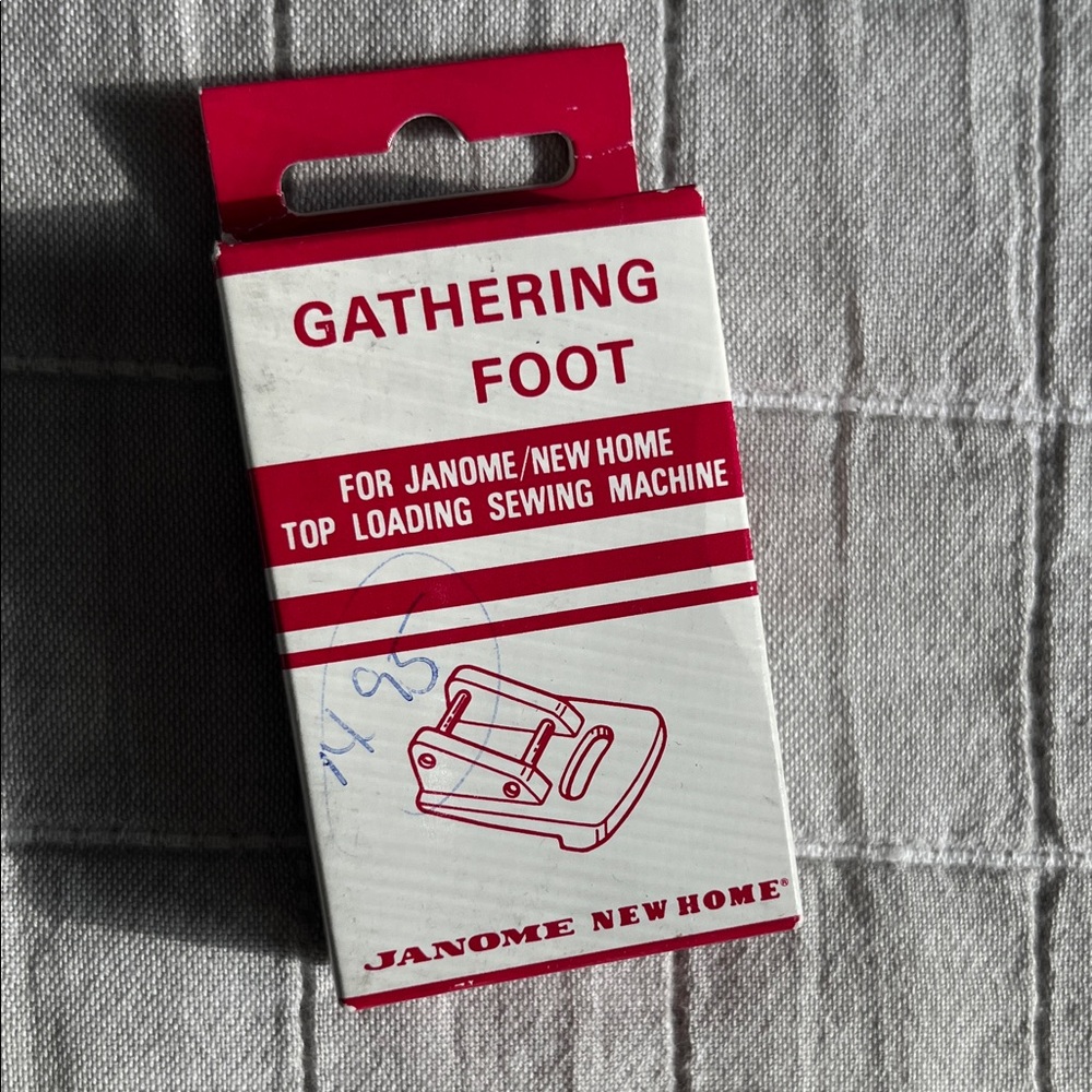 Janome New Home Gathering Foot, sewing machine, replacement part, NIB